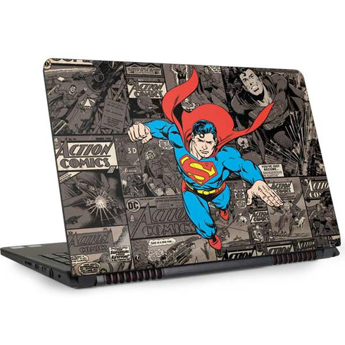 DC Comics Superman Vintage Action pose pattern Dell Inspiron Skin